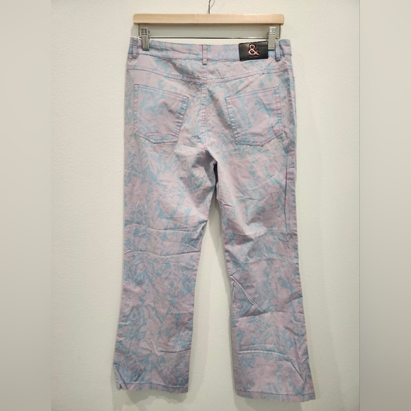 RARE DOLCE & GABBANA BLUE PURPLE PANTS SZ 42 MEDIUM TROPICAL VINTAGE LUXURY - Picture 2 of 7
